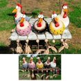 thumbnail image 2 of Figura decorativa de pollo, adorno de cerámica para jardín con forma de pollo, figura decorativa de animal de Hilde para manualidades decorativas para el hogar, 2 of 3