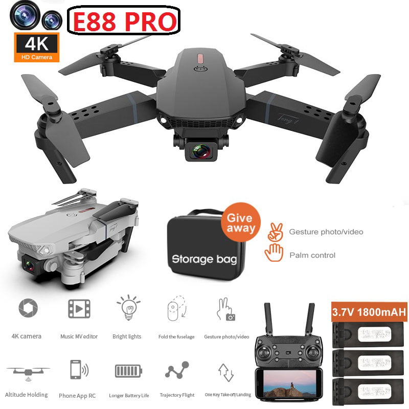 Drone E88 Pro WIFI FPV 4K HD Camera Foldable Selfie RC Quadcopter Aerial Photo 