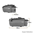 thumbnail image 5 of Insulated Bicycle Trunk Bag, Waterproof Rear Rack Pannier With Reflective Strip & Shoulder Strap, Convertible Cycling Storage For Commuting, MTB, Touring (11L, Multiple Colors),Grey, 5 of 5