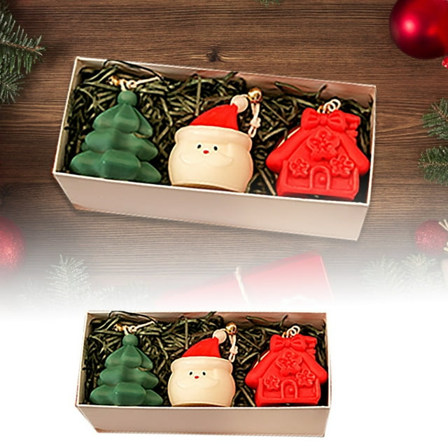 Handmade Festive Snowman Deer Aromatherapy Candle Christmas Holiday Scented Wax
