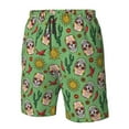 thumbnail image 4 of Logiee Vintage Sugar Skull Print Mens Swim Trunks Quick Dry Board Shorts,Breathable Hawaii Beach Shorts Swimwear Bathing Suits-Large, 4 of 6