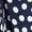 Large Dot Dark Navy, variant on Women's Empire Waist Midi Dress with Short Sleeves, Sizes XS-XXXL