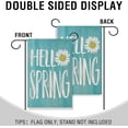 thumbnail image 4 of Hello Spring Daisy Flower Small Decorative Garden Flag, Teal Farmhouse Yard Lawn Outside Decor, Seasonal Rustic Burlap Outdoor Home Decoration Double Sided 12.5 x 18, 4 of 6
