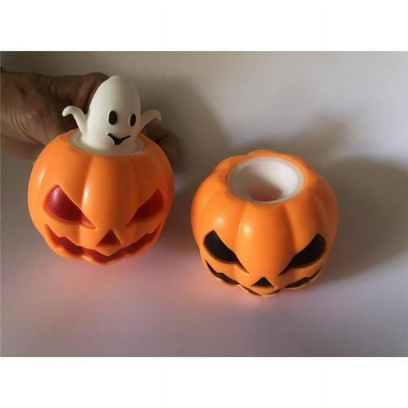 Halloween Pumpkin Toy, Orange - 2 Piece - Pack of 12