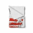 thumbnail image 2 of American Soft Flannel Fleece Throw Blanket, USA Flag Hand Drawn All States Cultural Heritage Howdy Texas Cowboy Themed, Cozy Plush for Indoor and Outdoor Use, 50" x 70", White Blue Red, by Ambesonne, 2 of 6