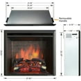 thumbnail image 4 of PuraFlame EF43D Electric Fireplace Insert, Crackling Sound, Remote, 1500W, Black, 26", 33.5 lbs, 4 of 6