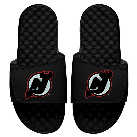 Men's ISlide Black New Jersey Devils Ice Clipping Mask Slide Sandals