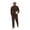 85#Coffee, variant on Men Casual Two Piece Matching Set Linen Blend Button Up Shirt Drawstring Waist Straight Leg Trousers Vacation Outfit M