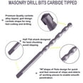 MaxCraft Masonry Drill Bit Set Carbide Tip Flat Shank Drill Concrete