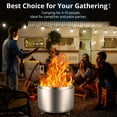 thumbnail image 4 of 20.5 Inch Smokeless Fire Pit with Removable Ash Pan and Stand,Portable Outdoor Fire Pit with Air Switch and Handle,Stainless Steel Wood Burning Fireplace,Ideal for Camping Backyard Patio, 4 of 7
