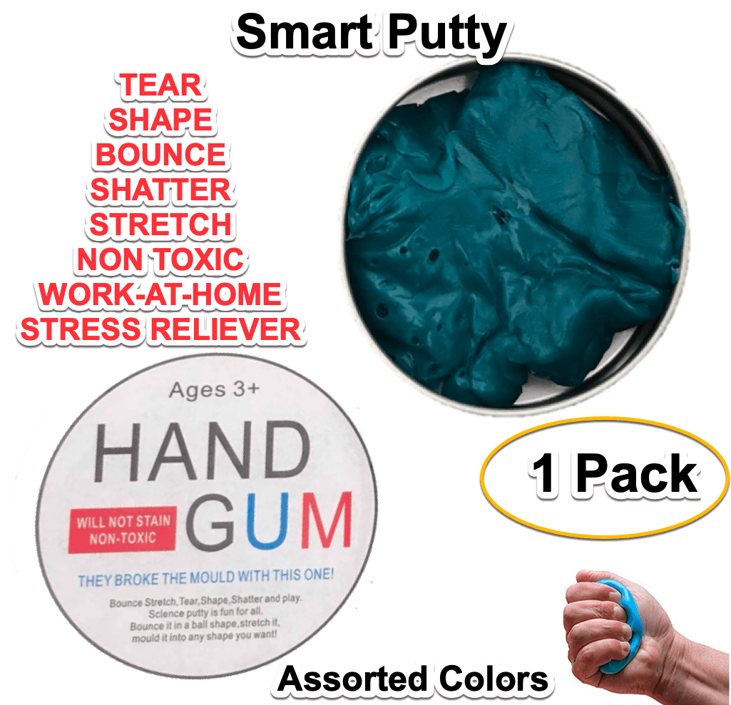 Luminous Plasticene Bouncing Mud Hand Gum Stress Relief Clay Iron Can 