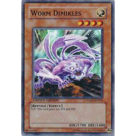 YuGiOh Hidden Arsenal 1 Super Rare Worm Dimikles HA01-EN020