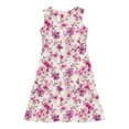 thumbnail image 7 of Spazoro Little & Big Girls A-Line Dress, 2025 New Style Crew Neck Floral Print Sleeveless Summer Dresses for Child Girls Pink Size 4 T, 7 of 7