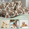 thumbnail image 6 of Xoenoiee Brown Cow Pattern Stretch Futon Cover Armless Sofa Cover Sofa Bed Slipcover Futon Couch Cover Furniture Protector with Elastic Bottom Feature Thick Soft Jacquard Fabric, 6 of 7