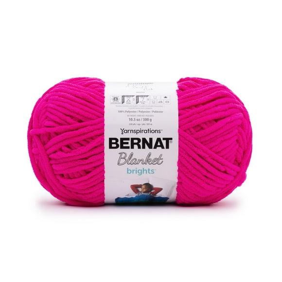 Fil Blanket Brights™ de Bernat®, Polyester #6 Super Bulky, 10.5oz/300g, 220 Yards Fil super extensible en polyester #6