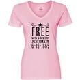 thumbnail image 3 of Inktastic Free- Now and Always- Juneteenth 6-19-1865 Women's V-Neck T-Shirt, 3 of 5