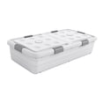 thumbnail image 3 of Caja de almacenamiento con ruedas debajo de la cama, contenedor multifunción transpirable con ruedas, organizador para dormitorio Altura 30cm, 3 of 8