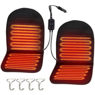 cigarette lighter heated seat Zone Tech 12V Car Heated Seat Cover, Black, Universal Fit, Plugs into Cigarette  Lighter