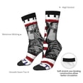 thumbnail image 4 of KLL Home Of The Free Because Of The Brave Print Cool Socks Men's Women's Crew Socks Funny Crazy Novelty Stockings, 4 of 6