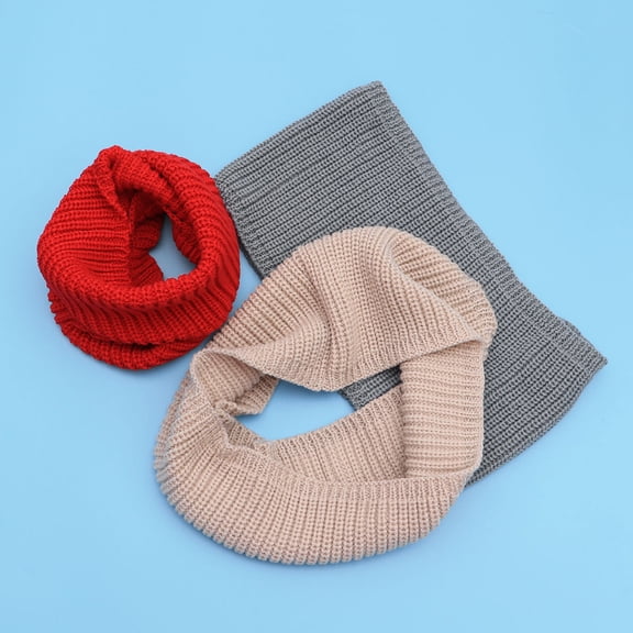 Masteelf Warm Knit Neck Scarf for Winter Made of Artificial Wool Light Grey Very Comfortable and Easy to Match
