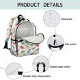 thumbnail image 4 of Dinosaur and Silhouette Beige Pattern Cute School Backpack Bag for School with Padded Back and Adjustable Shoulder Straps 15.25"x11.5"x5.25", 4 of 5