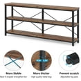thumbnail image 4 of Rustic Sofa Table, 3 Tiers TV Stand Console Table Extra Long TV Console with Storage Shelves for Living Room, Entryway, 70.8-Inch, 4 of 6