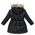 thumbnail image 3 of GYRATEDREAM Girl's Winter Coat Jacket Hooded Kids Toddler Waterproof Parka Outwear Warm Cotton Puffer Hooded Jacket for 4-10Y, 3 of 10