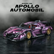 HI-REEKE Car Building Block Set Speed Champion Super Sports Car Building Bricks Kit for Adult Purple