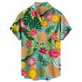 thumbnail image 1 of Playeras Y Camisas Para Hombre Casual Hombres Solapa Estampado Manga Corta Puños Botón Puerto Estilo Floral Camisa Sand Beach Hawaiianss Summer Top (Sky Blue, XXL), 1 of 3