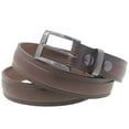 thumbnail image 2 of Men's 1 1/4" Domed Dress Belt Dark Brown English Bridle Leather Buckle Loop Set, 2 of 4