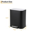 thumbnail image 2 of TROPOW Kitchen Trash Can,Stainless Steel Garbage Can with Lid, Step-On Pedal and Inner Bucket, Rectangular Trash Can for Home Kitchen Office Living Room, 2 of 9