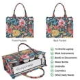 thumbnail image 2 of Large Capacity Tote Bag,Pioneer Flower Floral Print Pattern Handbag Fashion Luxury Tote Bag,15.7"x13"x 5.1" Inches,Laptop Compatible, 2 of 6