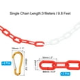 thumbnail image 2 of Uxcell 2Pcs Total 20Ft Plastic Safety Barrier Chain, 4 Magnetic Hooks, Red White, 2 of 6