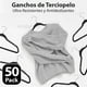 thumbnail image 4 of 50 Ganchos Para Ropa De Terciopelo, Gancho Plateado Giratorio De 360 Grados, Adecuado Para Todo Tipo De Ropa, Antideslizante Color Negro, 4 of 6