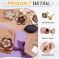 thumbnail image 3 of Uxcell 80 Pcs Brads Paper Fasteners, 15 x 22 mm Metal Round Head Split Pins, Prong Brads for Scrapbooking Leather Craft Decorative DIY Supplies, Silver Tone, 3 of 6