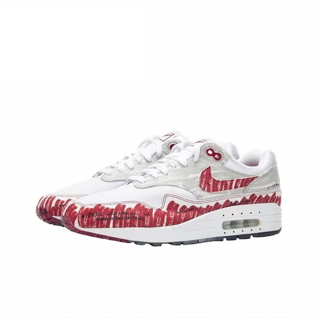 Zapatillas clásicas unisex Air Max 1 negras, acolchadas, antideslizantes, de corte bajo, duraderas, informales, para correr