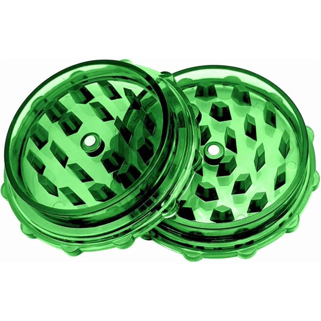 OWLSTEM 3 inch-Grinder, Green-Translucent, 2-Layer Grinder with Magnetic Lid, Compact & Portable, Suitable for Kitchen Use