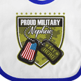 thumbnail image 4 of Inktastic Proud Military Nephew Boys Baby Bib, 4 of 4