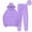 Purple, variant on hoksml Women's 2-Piece Athletic Outfit Sets, Hoodie and Drawstring Sweatpants Tracksuit, Casual Loungewear Workout Set
