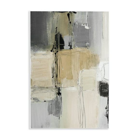 Stupell Industries Rustic Organic Abstraction Abstract Painting Unframed Art Print Wall Art, 10 x 15
