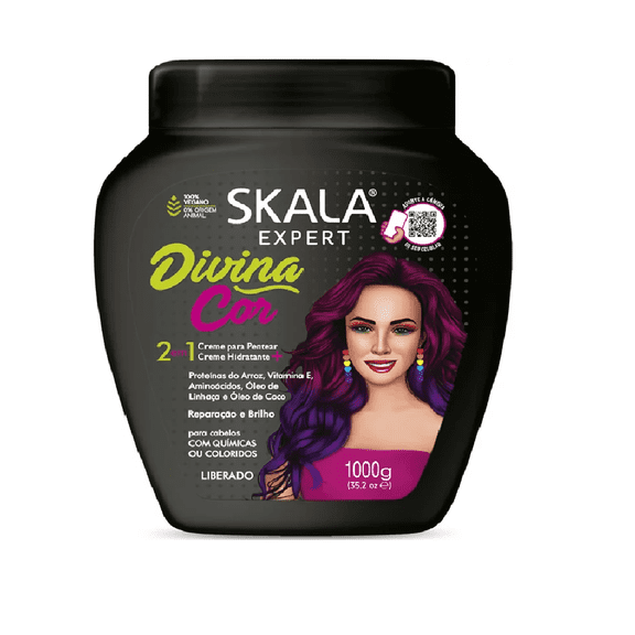Skala Expert Divina Cor 2-in-1 Creme Para Pentear Creme Hidratante, Net 1000g