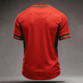 thumbnail image 4 of Men's Mexico Soccer Jersey Shirt 3D Print Short Sleeve V Neck Top Comfortable Casual Wear for Game Day, 4 of 4