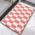 thumbnail image 4 of Checkered Bathroom Rug - 20x32 inches, Non-Slip Long Bath Mat, Water-Absorbent, Soft Microfiber, Machine-Washable for Showers., 4 of 5