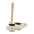 thumbnail image 5 of Gazechimp Wood Bird Perch with Bird Feeding Cups Bird Feeder for Small Large Parakeets, 5 of 8