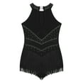 thumbnail image 4 of MSemis Kids Girls Lyrical Dance Costume Modern Sleeveless Contemporary Dance Dress Black 16, 4 of 5