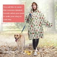 thumbnail image 4 of Wearable Oversized Blanket,Green and Red Christmas Pattern Wearable Blanket Hoodie for Adults,Cozy Hooded Blankets with Super Pockets,Super Warm Fuzzy Pullover for Women & Men, 4 of 6