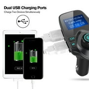 LINKPAL Bluetooth Car Wireless FM Transmitter Bluetooth Hands-Free Car Kit with FM Transmitter USB Car Charger