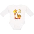 thumbnail image 3 of Inktastic My Mimi Loves Me Giraffe Boys or Girls Long Sleeve Baby Bodysuit, 3 of 5