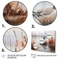 thumbnail image 3 of Designart "Misty Marsh Scene with Duck III" Animals Framed Wall Art Decor - Modern Farmhouse Grey Duck Entryway Framed Wall Art, 3 of 6