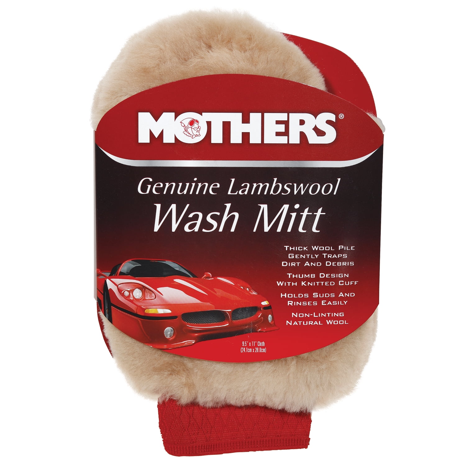 Mothers 05648/156300 California Gold Car Wash 48 oz. and Mothers Genuine Lambswool Wash Mitt